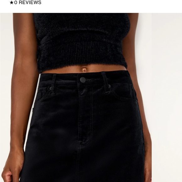 Good American black velvet mini skirt - Picture 2 of 3